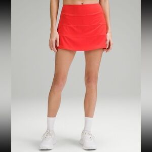 Lululemon Pace Rival Mid-Rise Skirt *Long Hot Heat size 4 Tennis Skirt